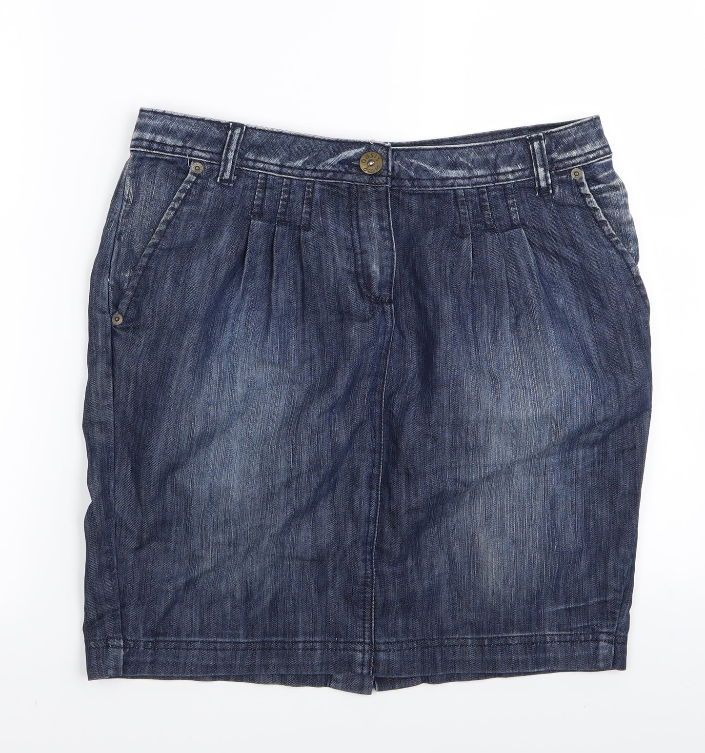 Oasis Womens Blue   A-Line Skirt Size 12