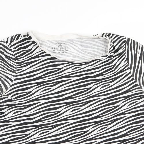 Primark Womens Multicoloured Animal Print  Basic T-Shirt Size 6