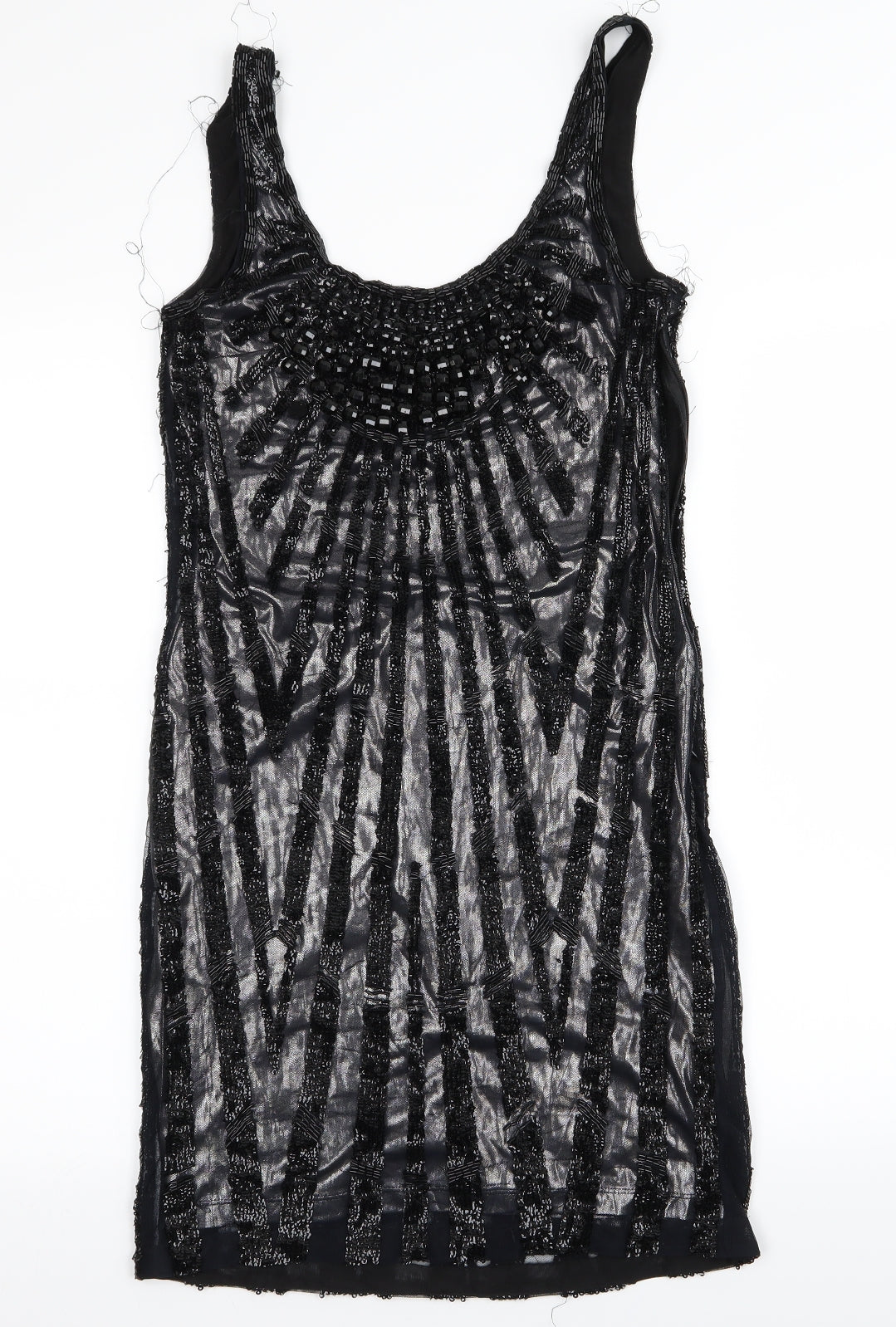 Miss Selfridge Womens Blue   A-Line  Size 8  - Sequins all over