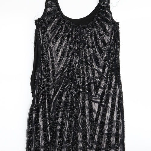 Miss Selfridge Womens Blue   A-Line  Size 8  - Sequins all over
