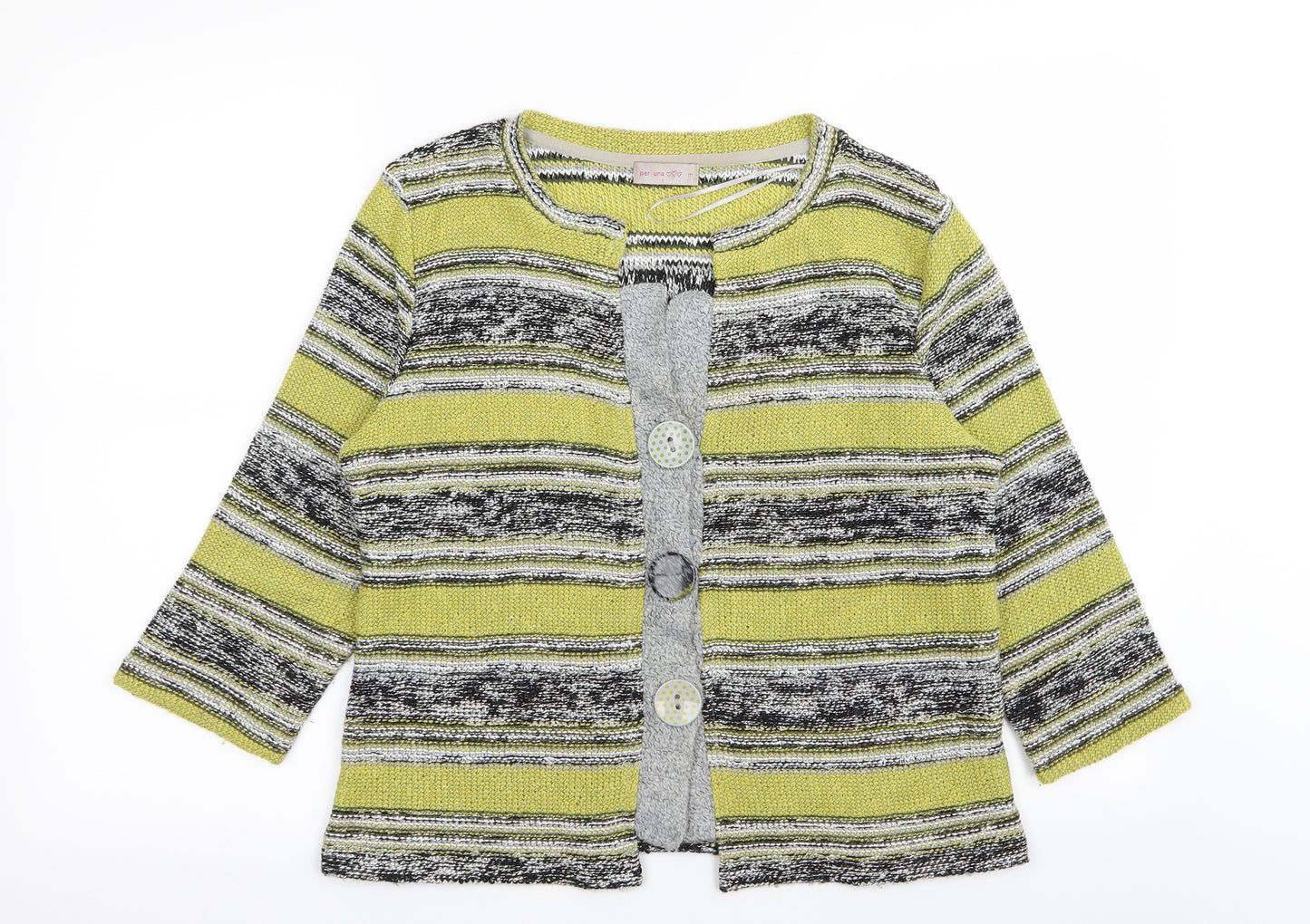 Per Una Womens Multicoloured Striped  Cardigan Jumper Size M