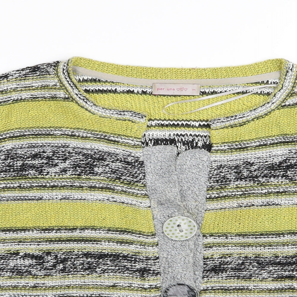 Per Una Womens Multicoloured Striped  Cardigan Jumper Size M