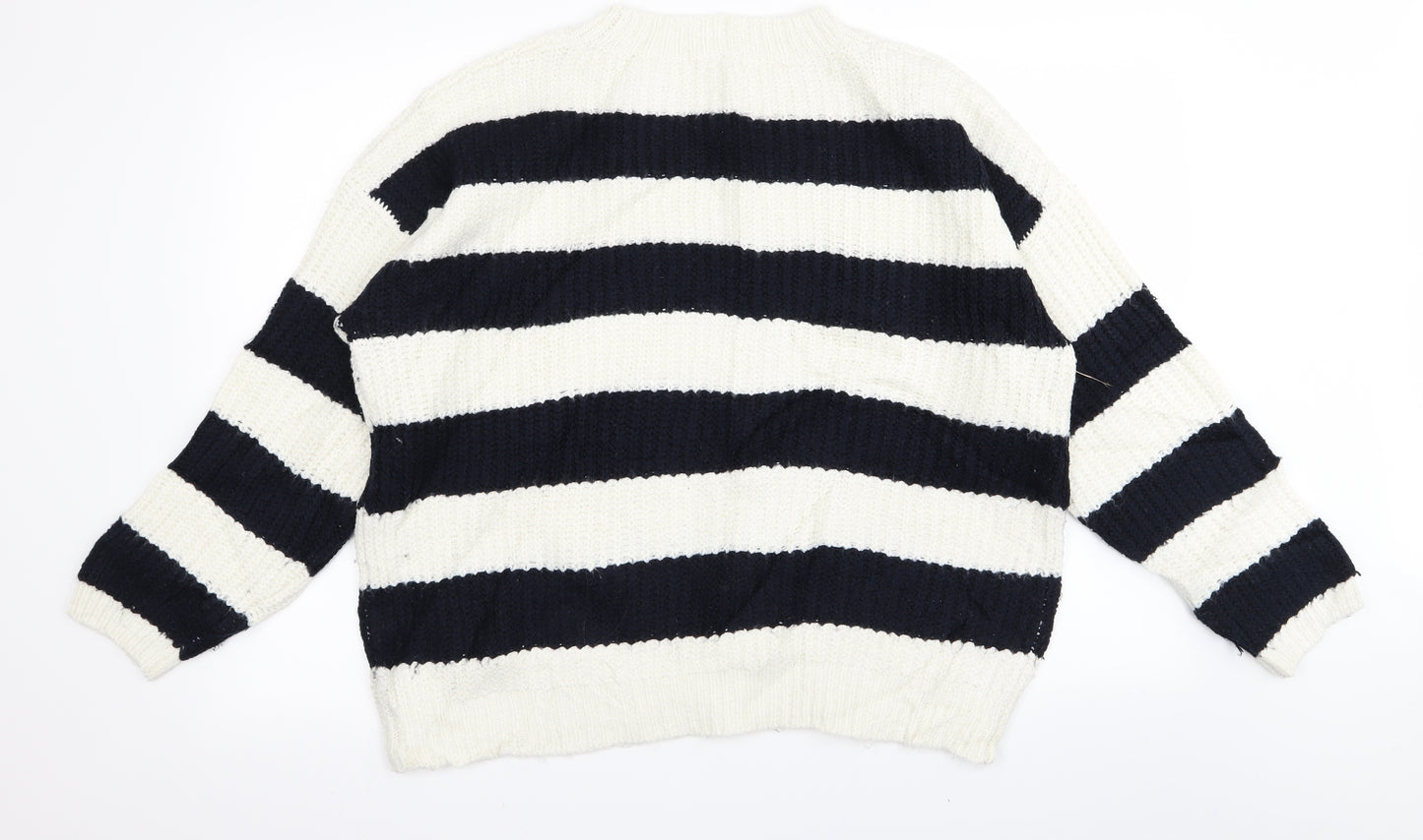 TU Womens Multicoloured Striped  Pullover Jumper Size 16