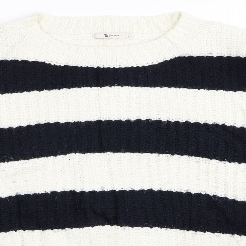 TU Womens Multicoloured Striped  Pullover Jumper Size 16