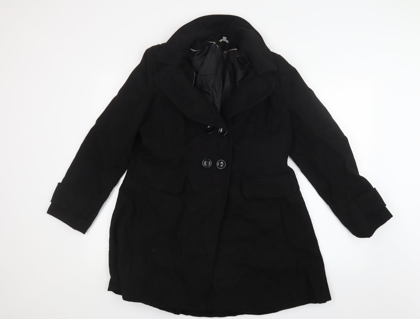 Marks and Spencer Womens Black   Parka Coat Size 14