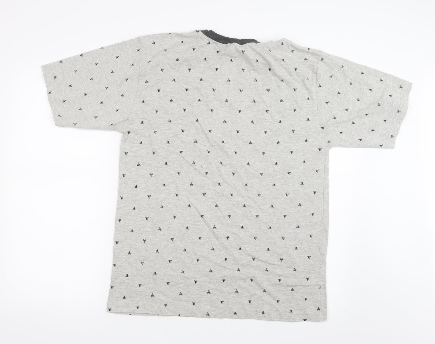 Peacocks Mens Grey Geometric   T-Shirt Size M