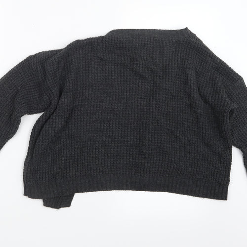 Boohoo Womens Grey  Knit Cardigan Jumper Size S
