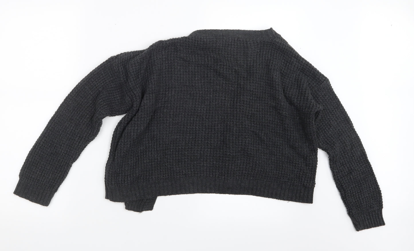 Boohoo Womens Grey  Knit Cardigan Jumper Size S