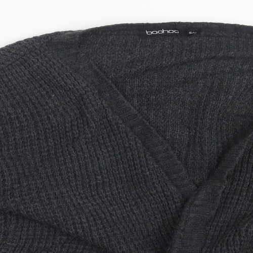 Boohoo Womens Grey  Knit Cardigan Jumper Size S