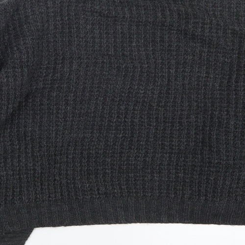 Boohoo Womens Grey  Knit Cardigan Jumper Size S
