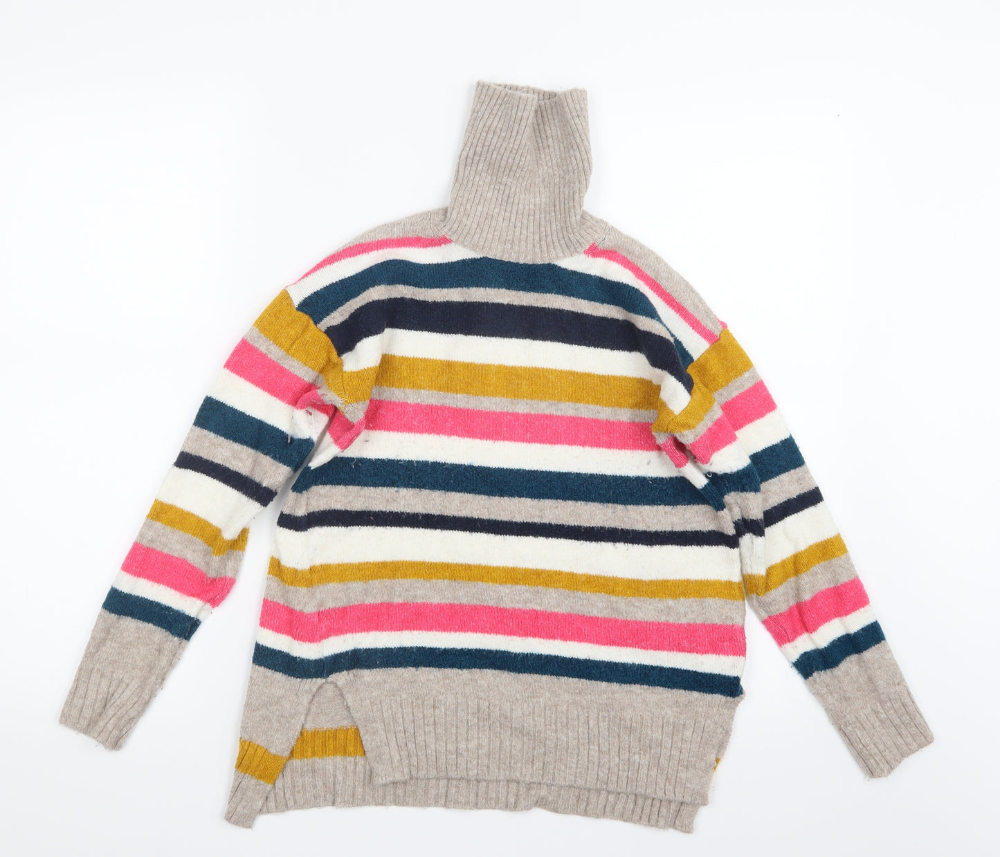 Marks and Spencer Womens Pink Striped Knit Pullover Jumper Size S