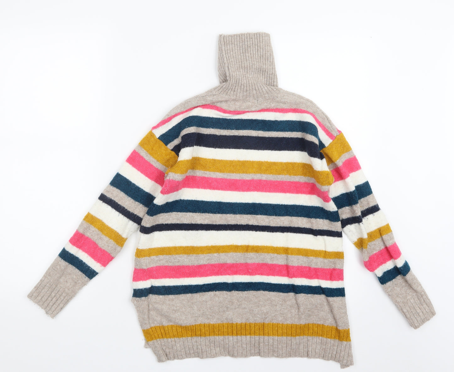 Marks and Spencer Womens Pink Striped Knit Pullover Jumper Size S