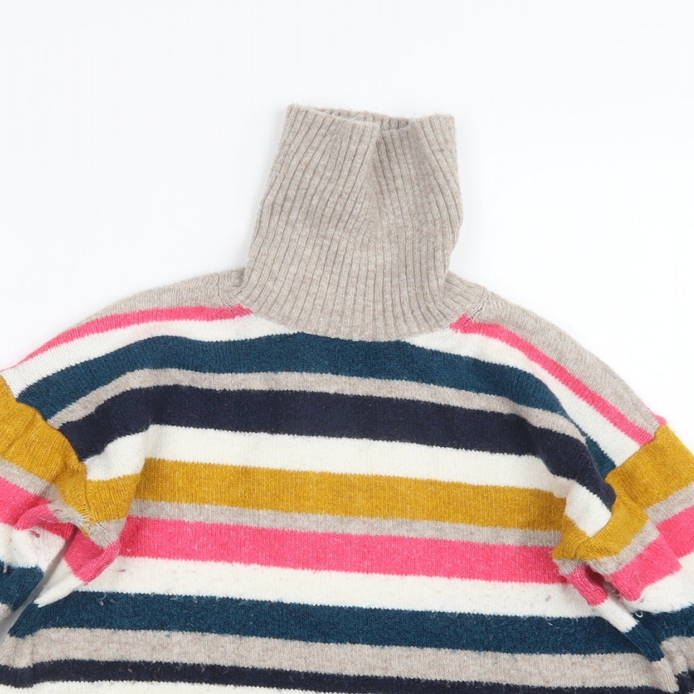 Marks and Spencer Womens Pink Striped Knit Pullover Jumper Size S