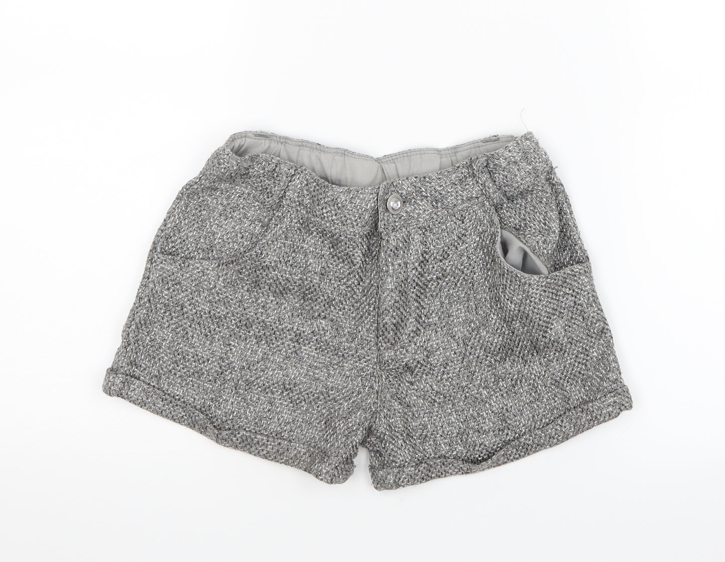 Matalan Girls Grey   Boyfriend Shorts Size 10 Years