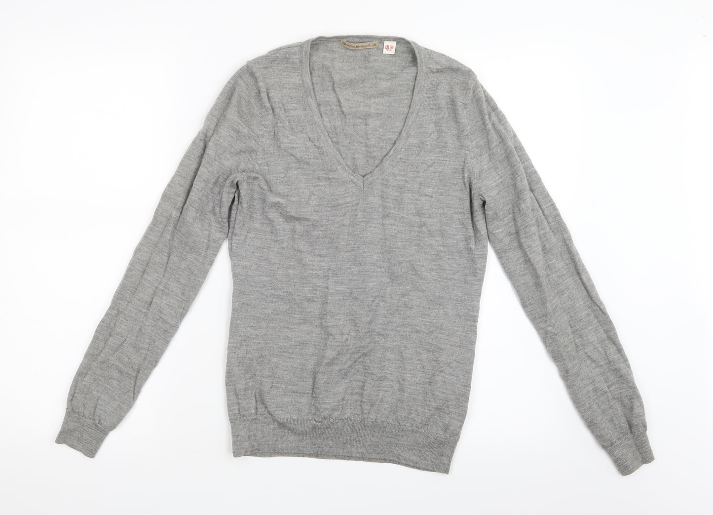 Uniqlo Womens Grey  Knit Pullover Jumper Size M