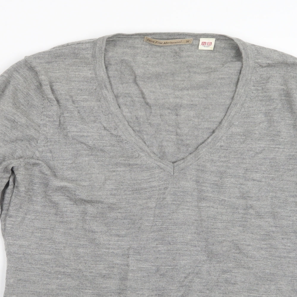 Uniqlo Womens Grey  Knit Pullover Jumper Size M