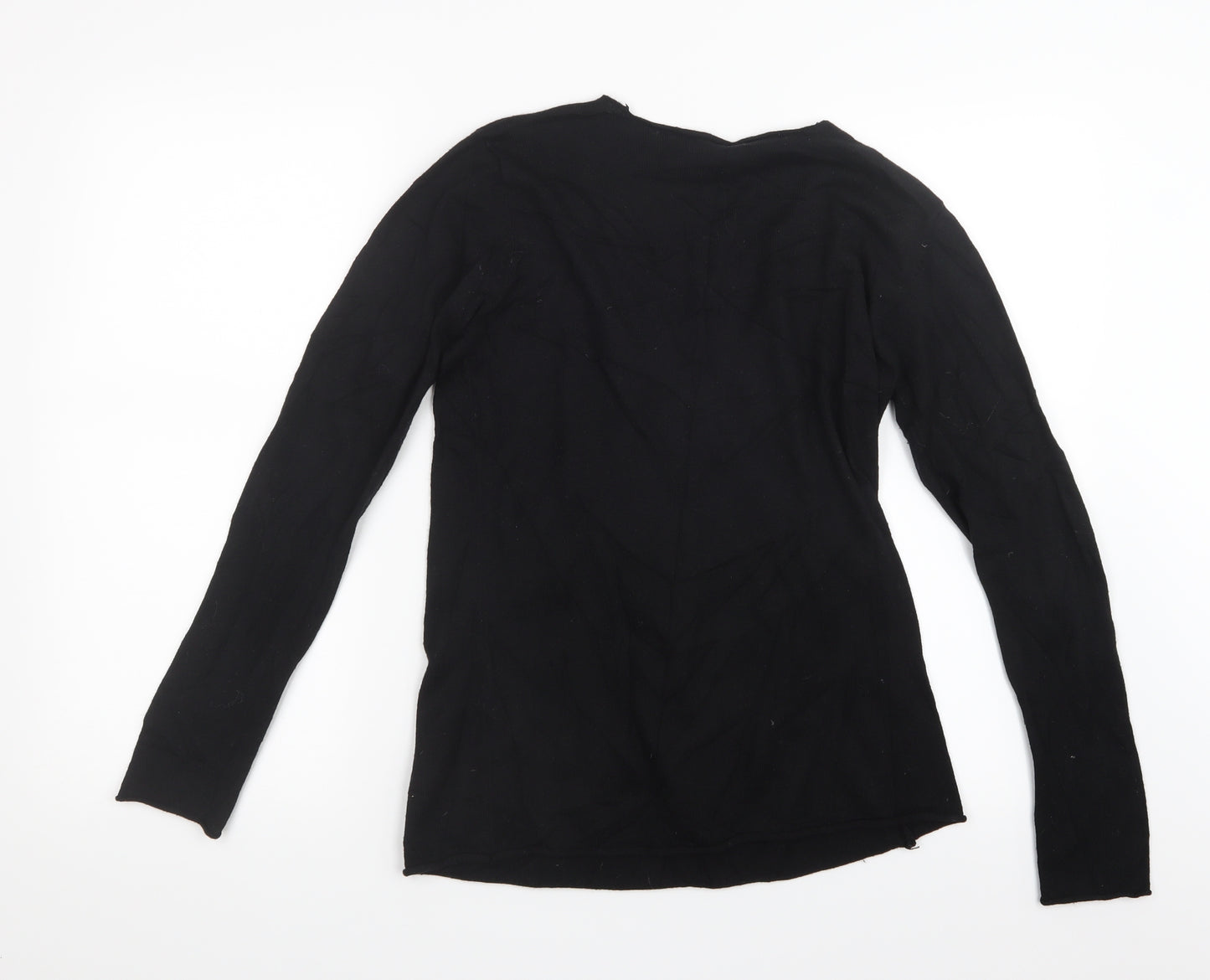Interdee Womens Black  Knit Pullover Jumper Size S