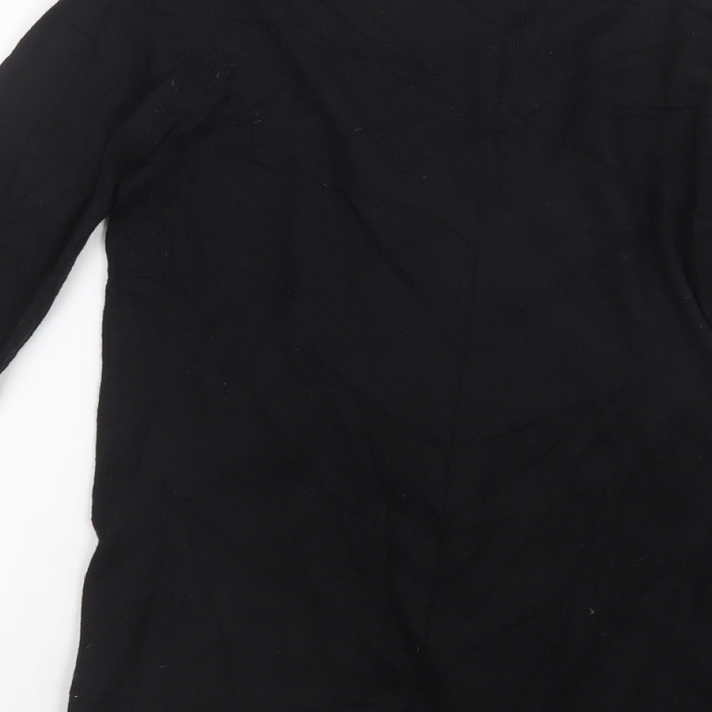 Interdee Womens Black  Knit Pullover Jumper Size S