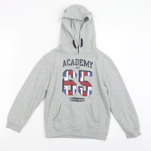 Rebel Boys Grey   Pullover Hoodie Size 7-8 Years
