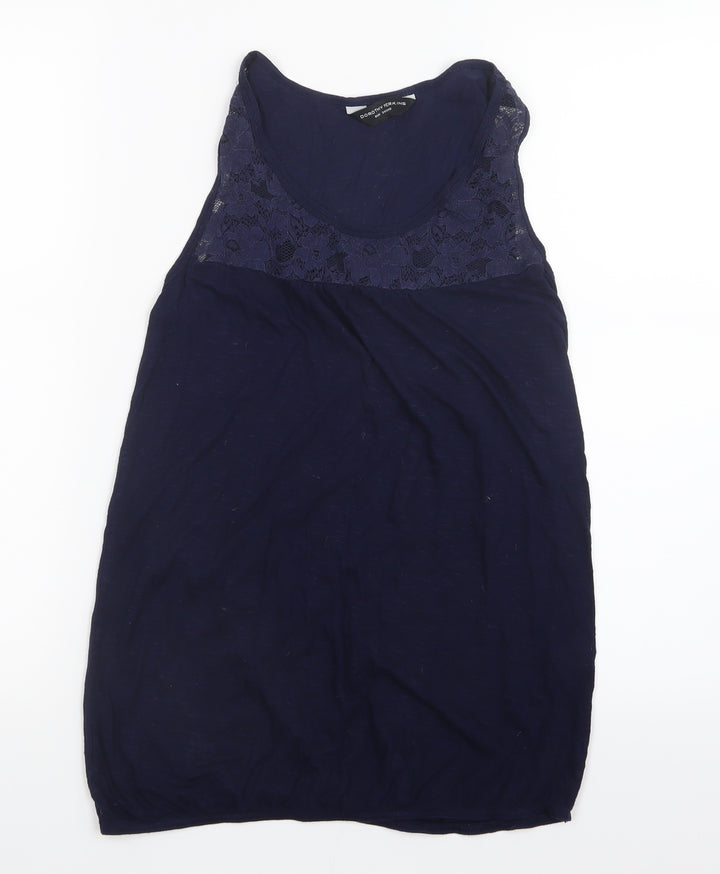 Dorothy Perkins Womens Blue Basic Tank Size 8