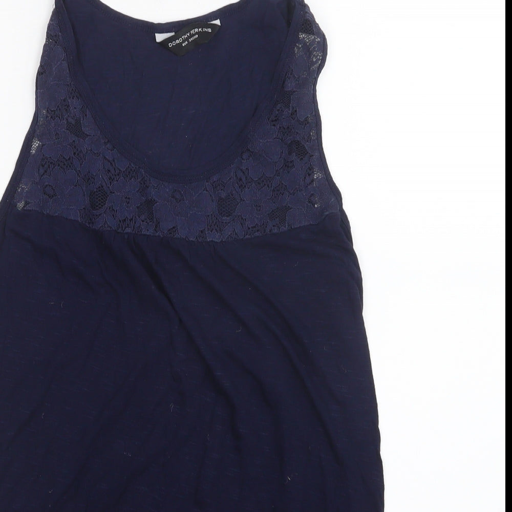Dorothy Perkins Womens Blue   Basic Tank Size 8
