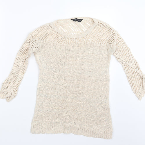 Dorothy Perkins Womens Ivory  Knit Pullover Jumper Size 6