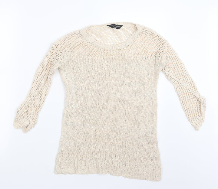 Dorothy Perkins Womens Ivory  Knit Pullover Jumper Size 6