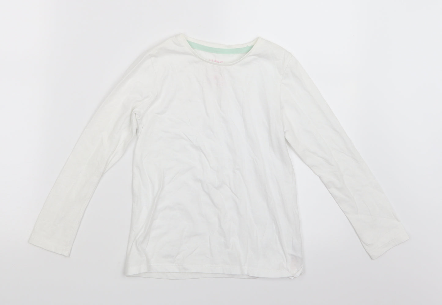 F&F Girls White   Basic T-Shirt Size 6-7 Years
