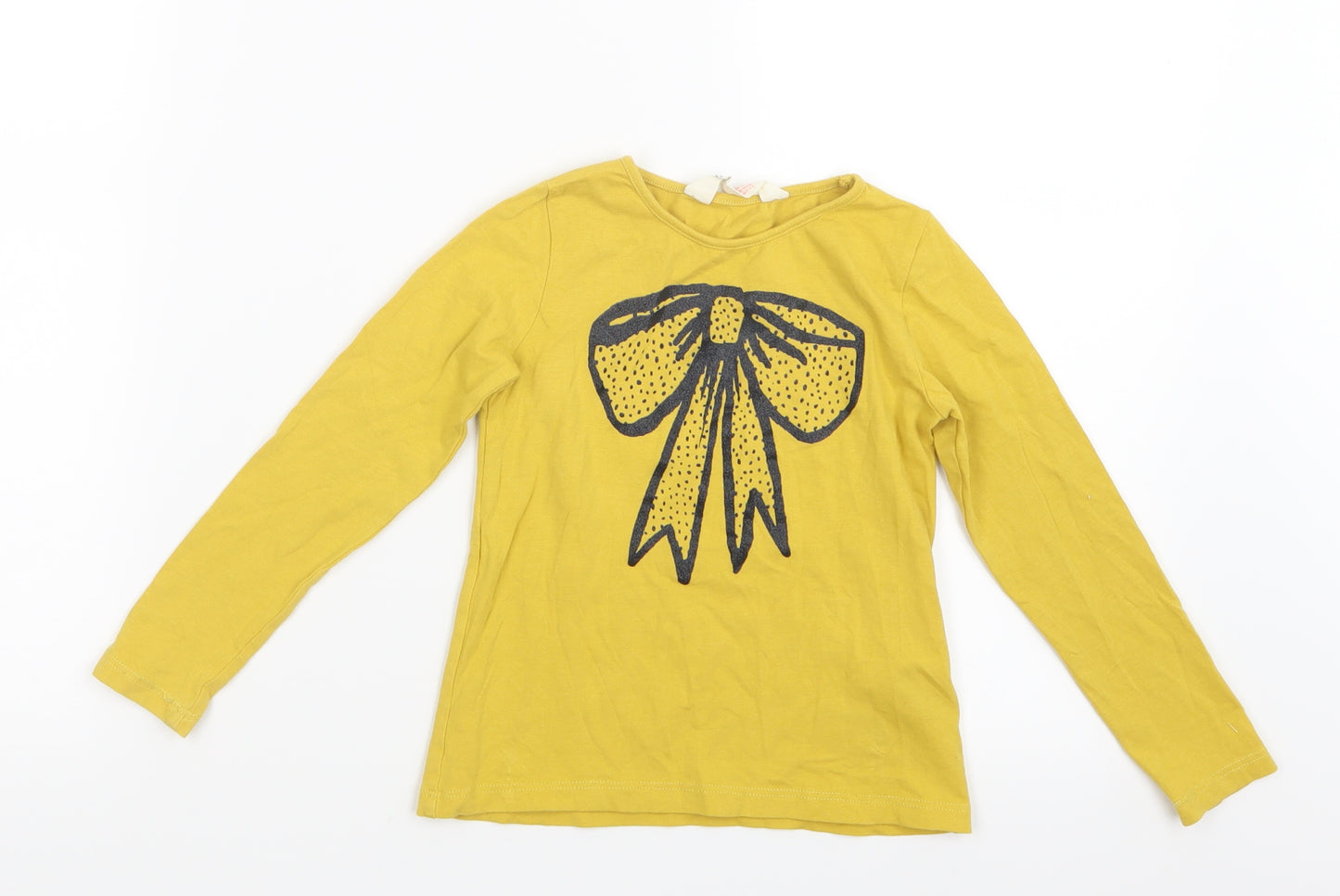 H&M Girls Yellow   Basic T-Shirt Size 3-4 Years