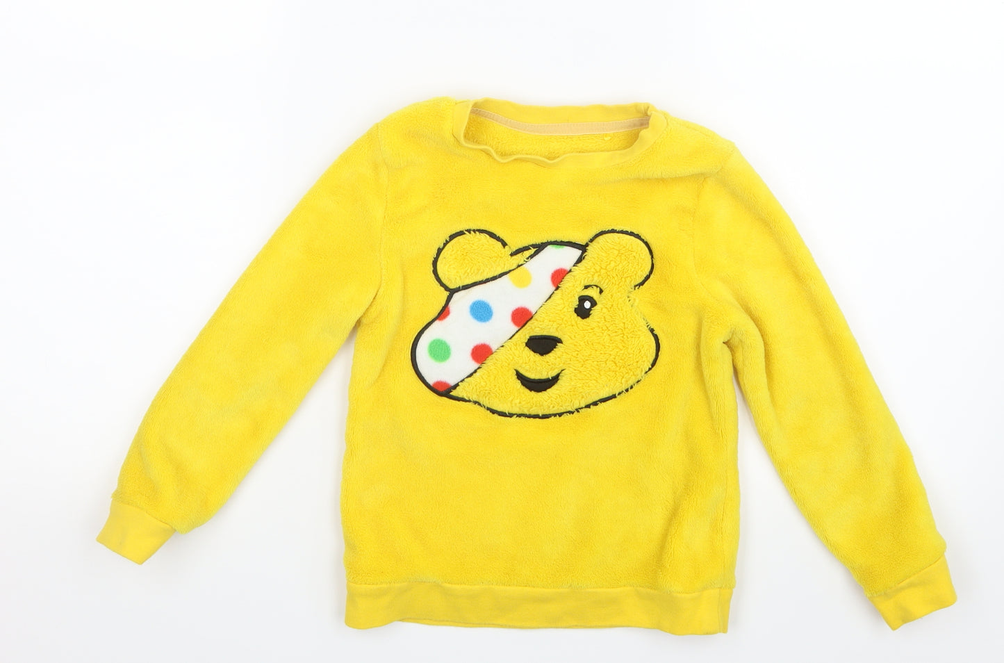George Boys Yellow   Pullover Jumper Size 5-6 Years  - Pudsey Bear