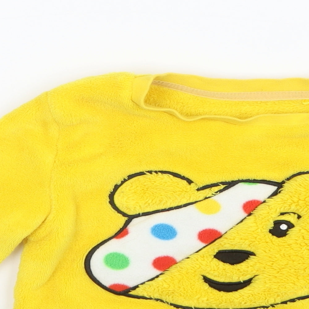 George Boys Yellow   Pullover Jumper Size 5-6 Years  - Pudsey Bear