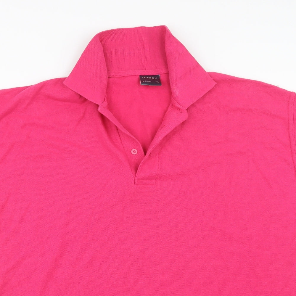 Uneek Mens Pink    Polo Size XL