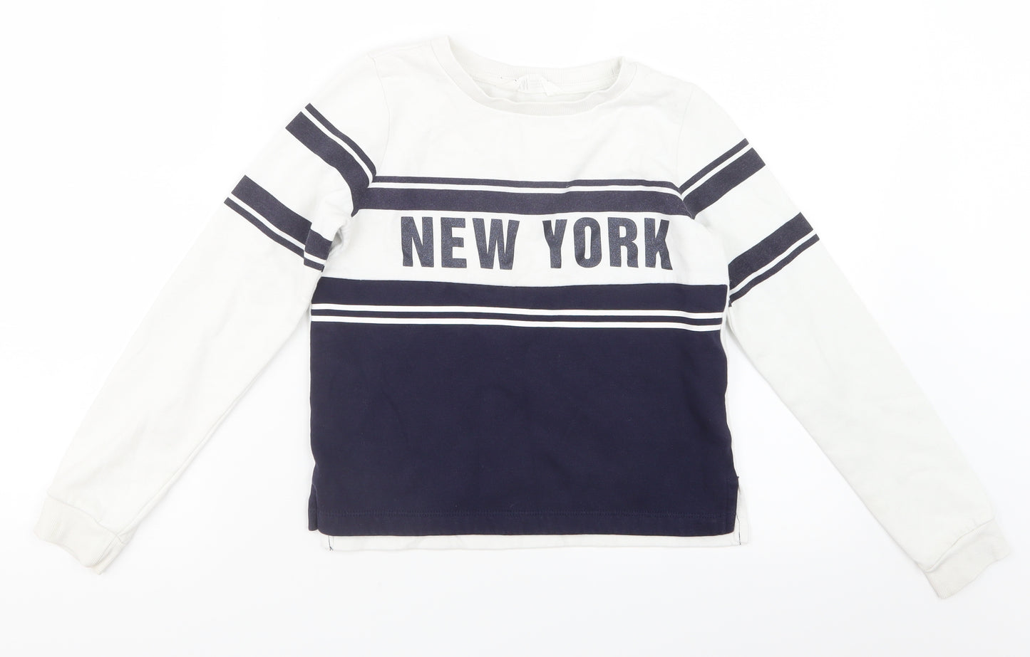 H&M Girls White   Pullover Jumper Size 9-10 Years
