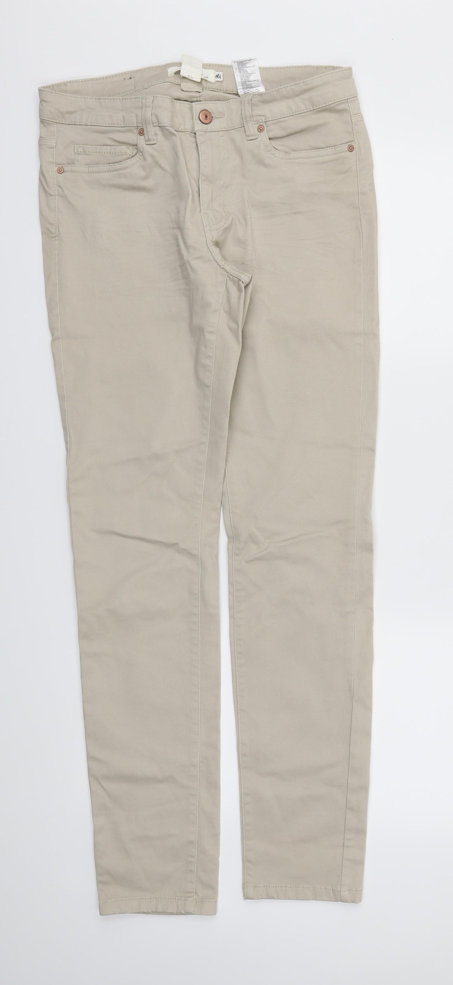 H&M Mens Beige   Trousers  Size 32 L30 in