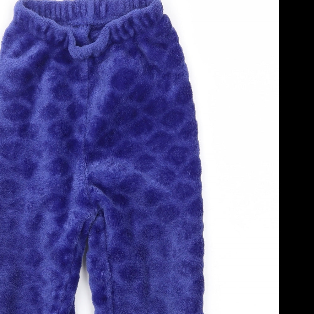 Preworn Boys Blue Ikat  Jogger Trousers Size 2-3 Years