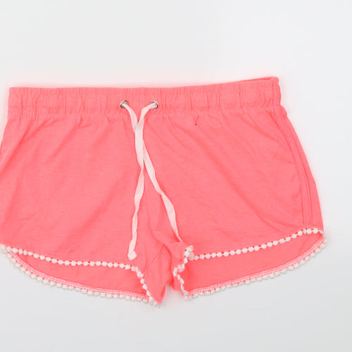Primark Womens Pink   Cut-Off Shorts Size 8 - Stretch waistband