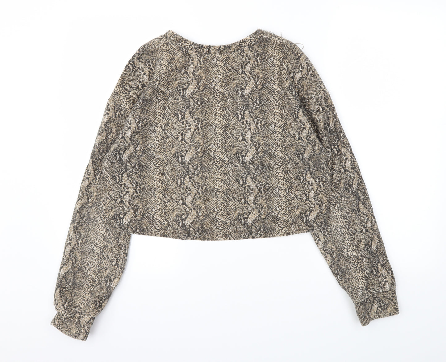 Zara Womens Brown Animal Print  Pullover Jumper Size S