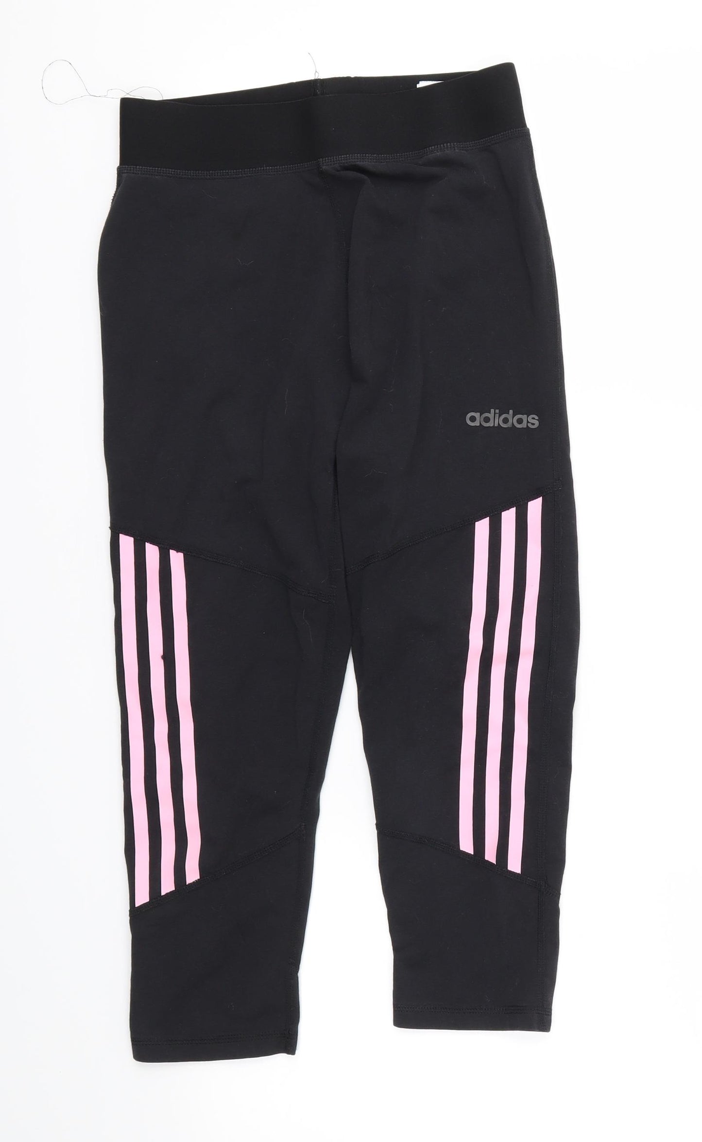 adidas Womens Black   Capri Trousers Size 12 L21 in - Stretch waistband