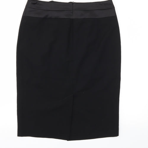 M&S Womens Black   A-Line Skirt Size 10