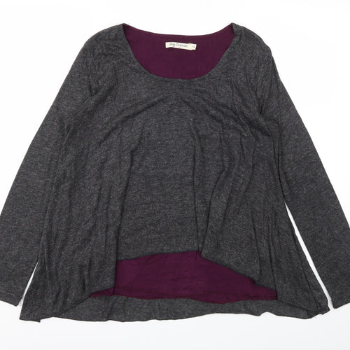 Lily Originals Womens Grey   Basic T-Shirt Size 12