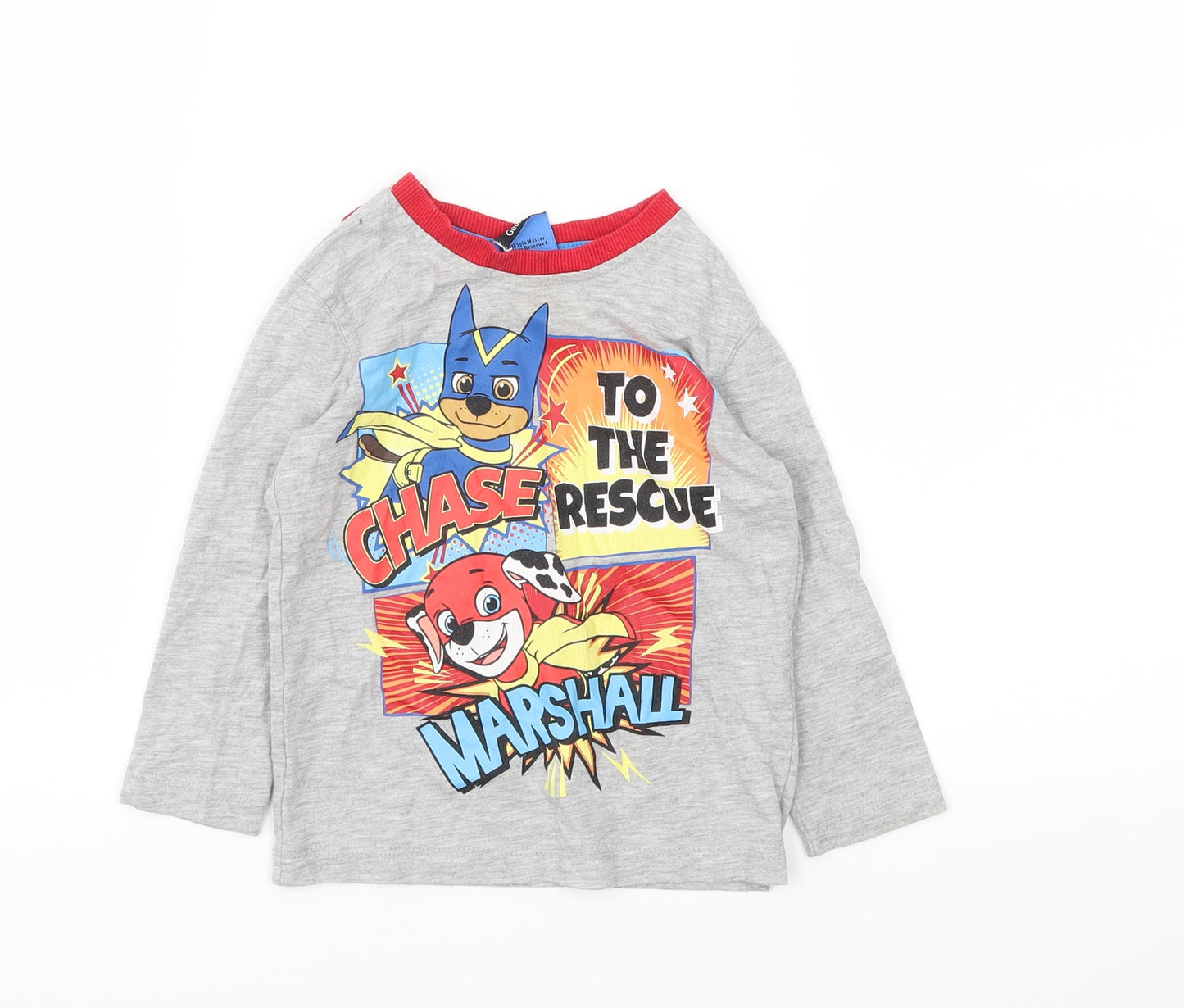 George Boys Grey Animal Print  Basic T-Shirt Size 2 Years