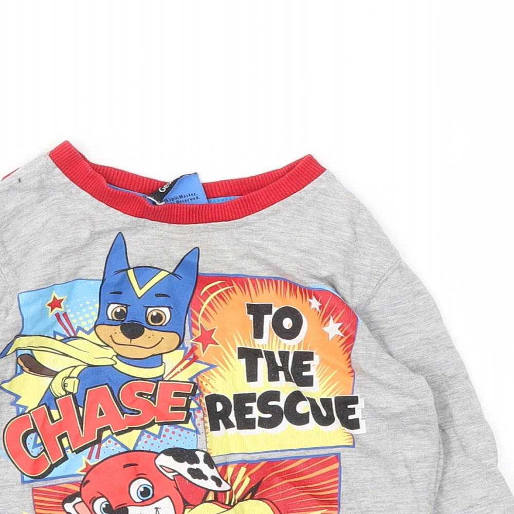 George Boys Grey Animal Print  Basic T-Shirt Size 2 Years