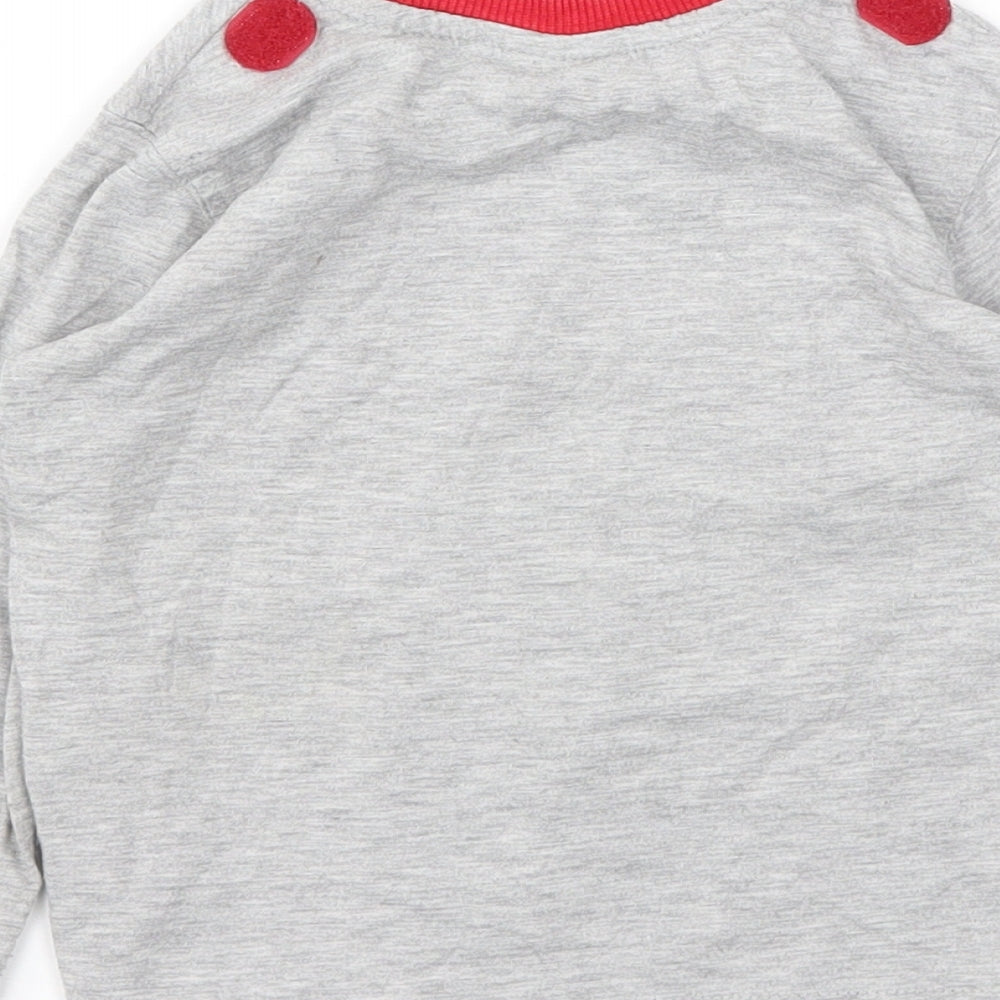 George Boys Grey Animal Print  Basic T-Shirt Size 2 Years