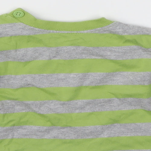 Cherokee Boys Green Striped  Basic T-Shirt Size Newborn
