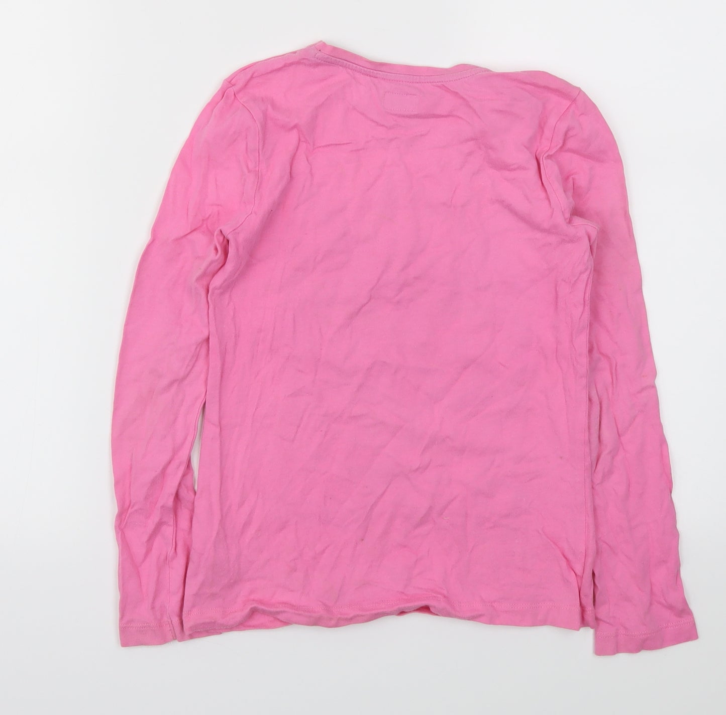 F&F Girls Pink Animal Print  Basic T-Shirt Size 9-10 Years