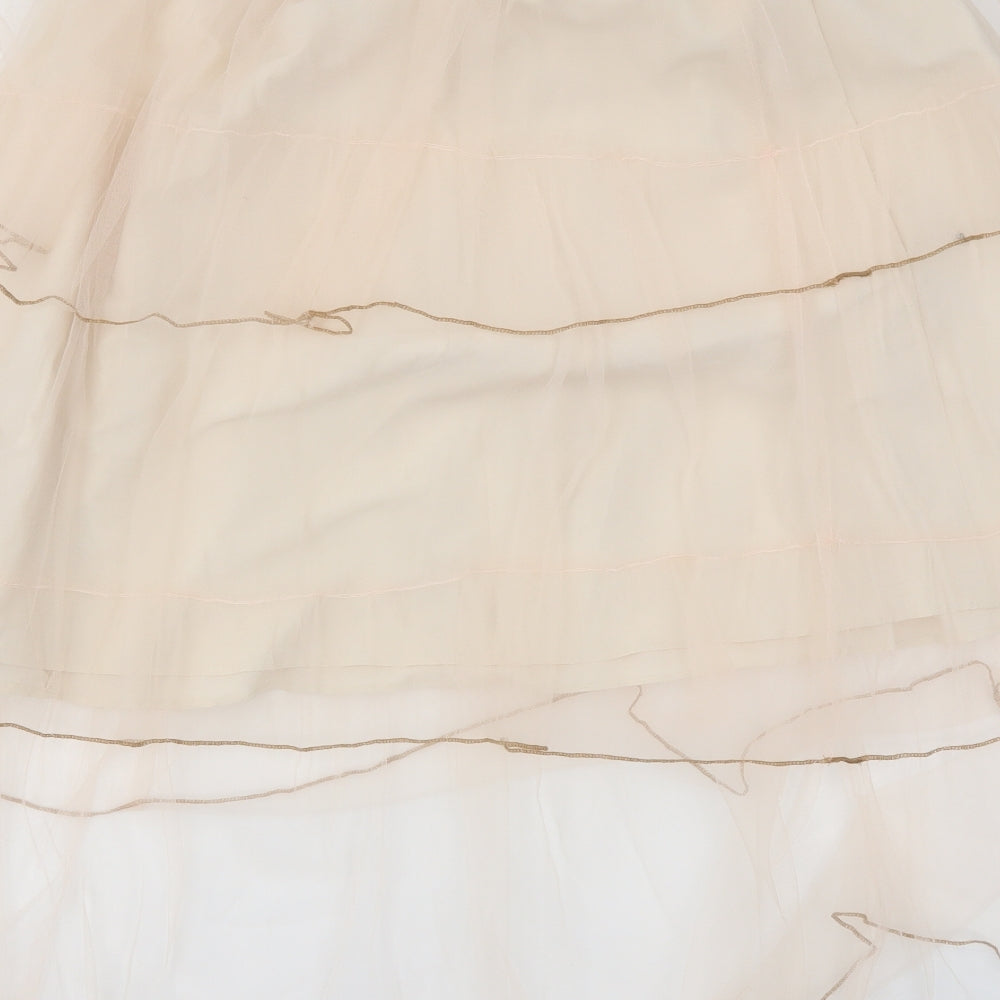 Amy Lynn Womens Pink   Flare Skirt Size 10  - Stretch waistband