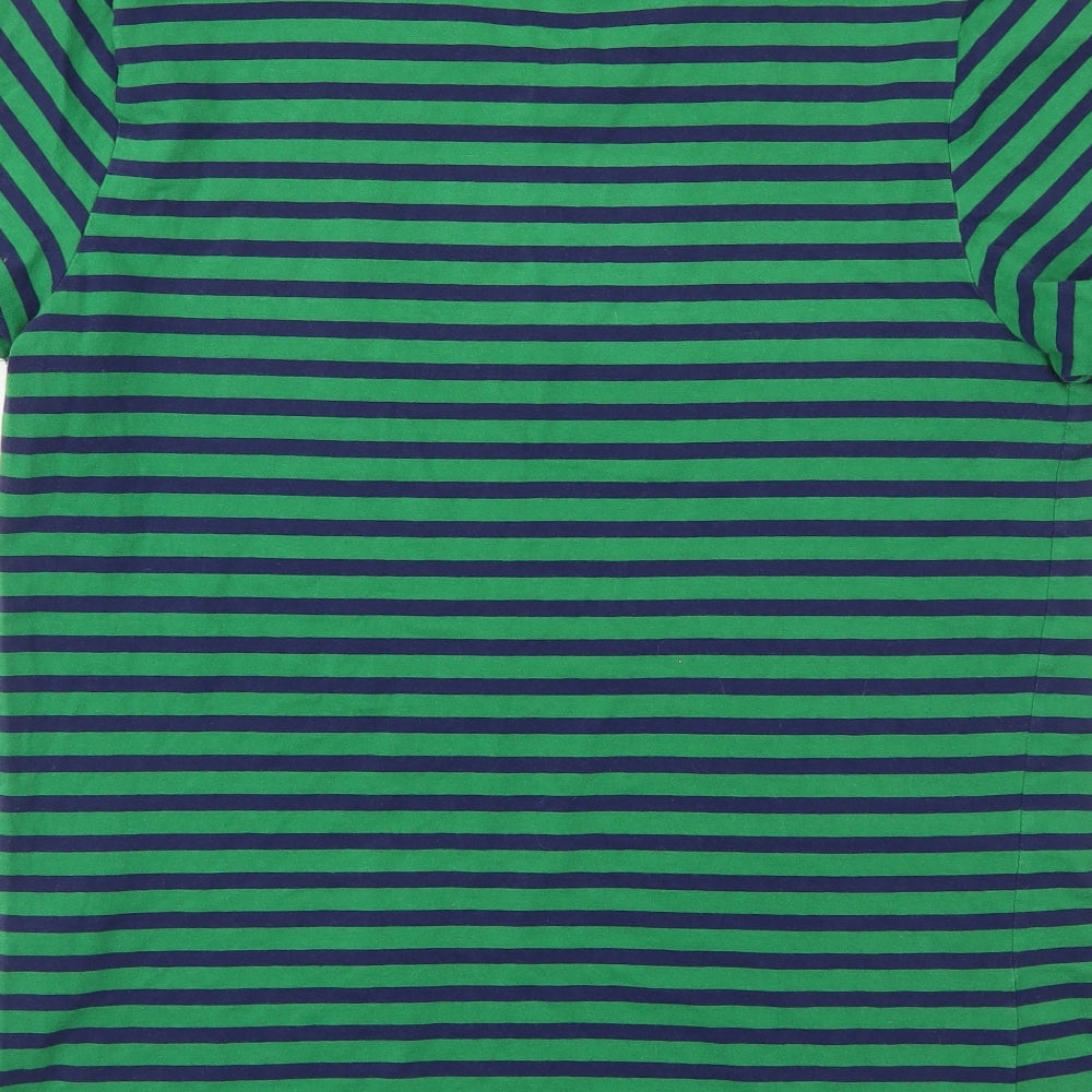 Ralph Lauren Mens Green Striped   T-Shirt Size XL