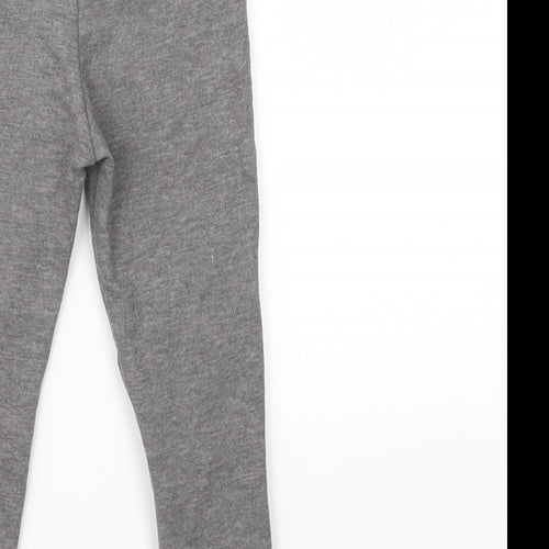 H&M Girls Grey Animal Print  Capri Leggings Size 12 Months