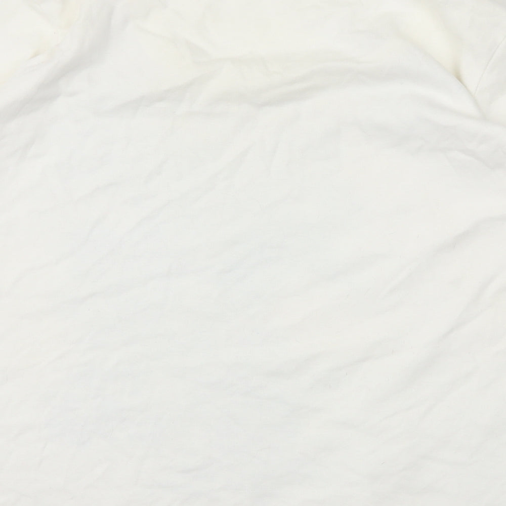 M&S Womens Ivory Fair Isle  Basic T-Shirt Size 22
