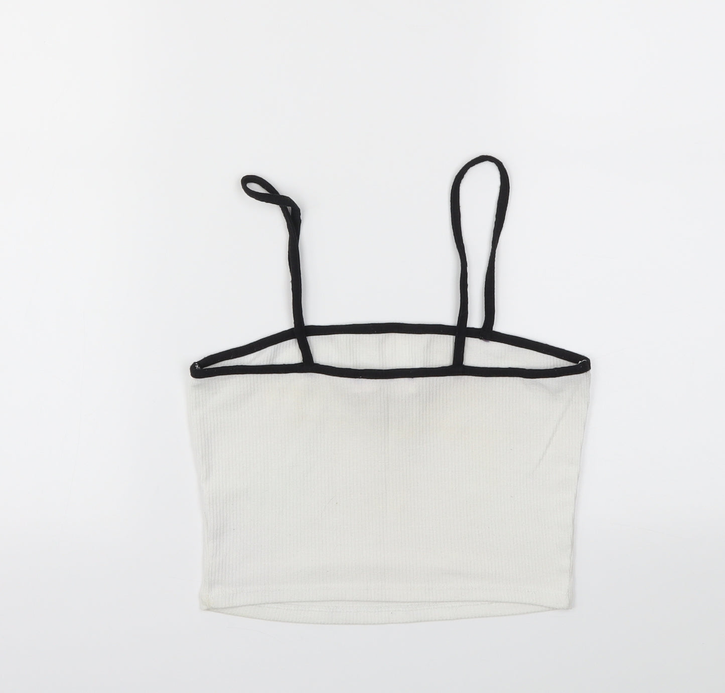 Missguided Womens White   Cropped T-Shirt Size 6